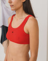 BASERANGE 25 Spring/Summer French organic cotton heart-shaped corset vest BAS-BRHE-RB-SU25-MY RED